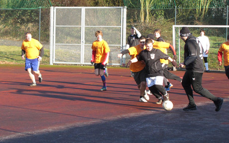 Traditionsfußballspiel Oberdorf gegen Unterdorf in Rhöndorf