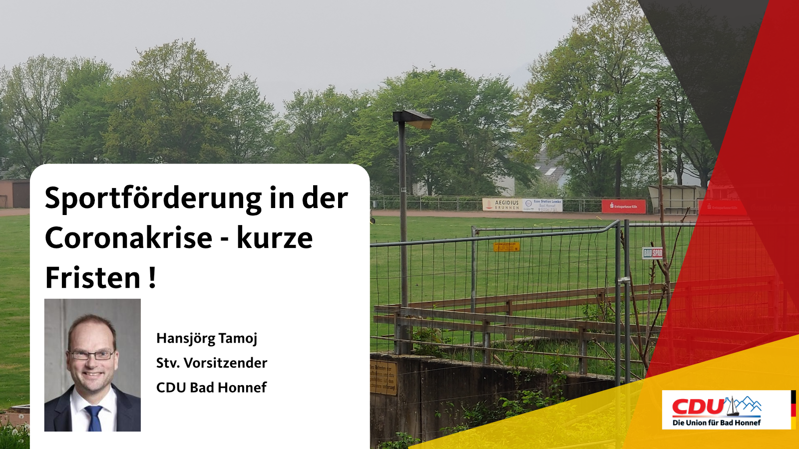 CDU: Förderung für den Sport in Bad Honnef