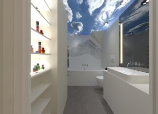 Himmel im Badezimmer Design